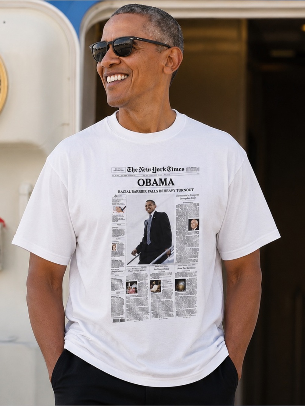 Obama Shirt T-Shirt Top Election Victory Nov 2008 Newspaper 2XL New York Times